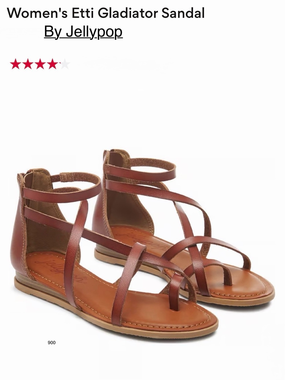 *new* Jellypop Women's Etti Strappy Gladiator Sandal - Brown